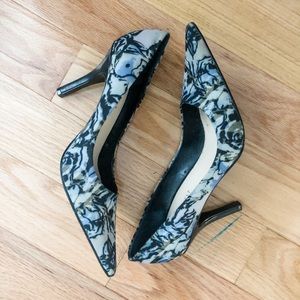 Nine West floral pumps